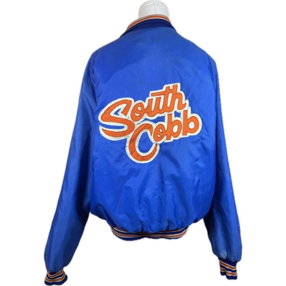 American-vintage Men's Blue and Orange Jacket